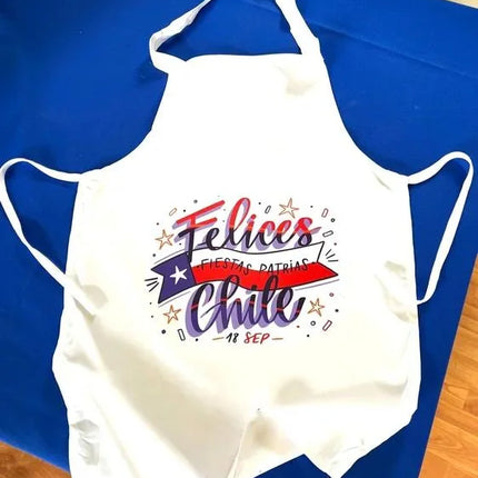 Delantal sublimable 100% poliéster con tirantes 38x50 cm