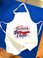 Delantal blanco sublimable de poliéster con diseño de Fiestas Patrias