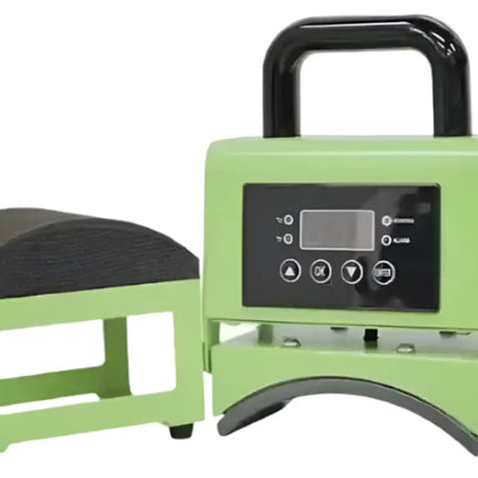 Estampadora de Gorro Manual Verde Estampa Jockey, Gorros textil.