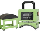 Estampadora manual verde para jockeys con panel de control digital