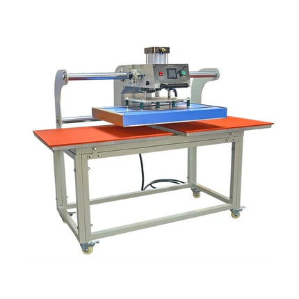Estampadora plana base doble 40x60 cm bajada automática alta producción base superior móvil