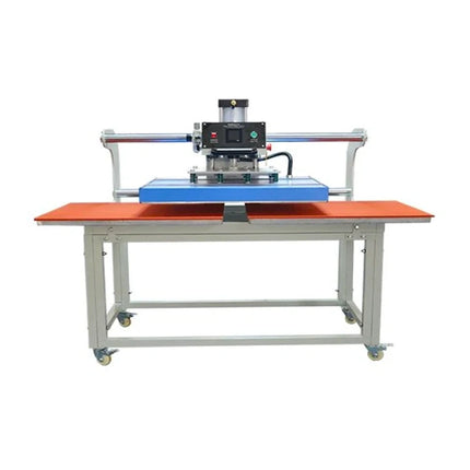 Estampadora plana base doble 40x60 cm bajada automática alta producción base superior móvil