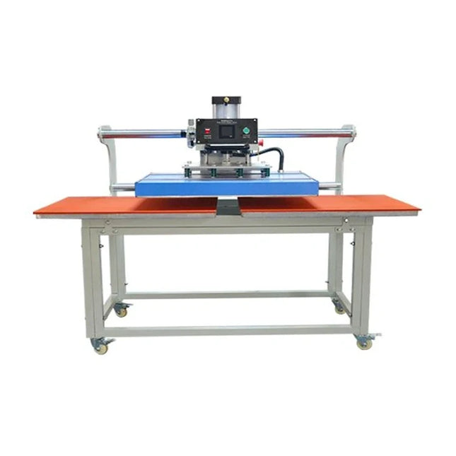 Estampadora plana base doble 40x60 cm bajada automática alta producción base superior móvil