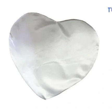 Funda de cojin para sublimar en forma de corazon satin