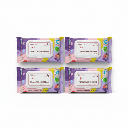 Toallitas Húmedas 80 Hojas 12x16 cm | Pack Ahorro para Hogar y Negocio
