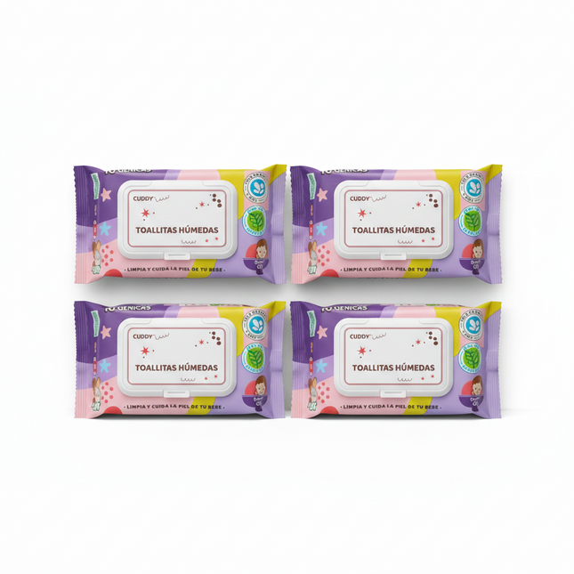 Toallitas Húmedas 80 Hojas 12x16 cm | Pack Ahorro para Hogar y Negocio