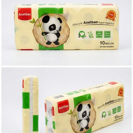 Papel higienico doble hoja 20 metros 130g | Paquete 10 rollos, Manga 6 paquetes | Suave, resistente e ideal para emprendedores y negocios