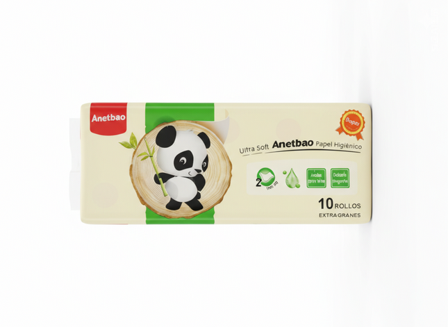 Papel higienico doble hoja 150metros 130g | Paquete 10 rollos, Manga 6 paquetes | Suave, resistente e ideal para emprendedores y negocios