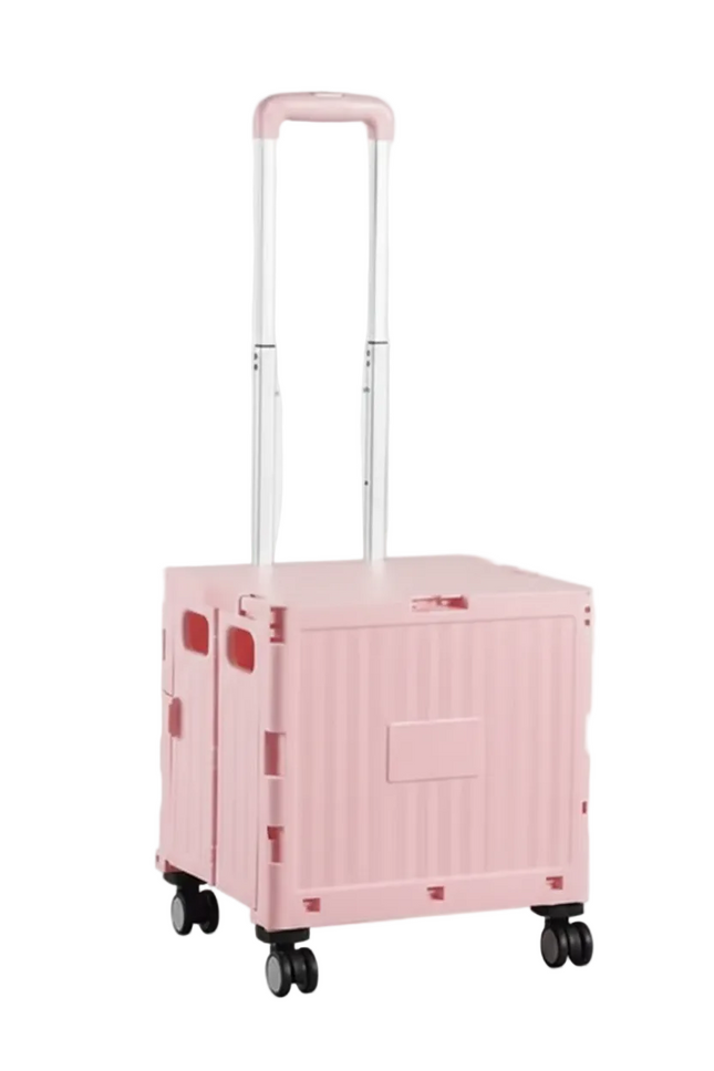 Carrito de Compras Plegable con Ruedas y Asa Telescópica | 38×32,5×39 cm (Altura 90 cm)