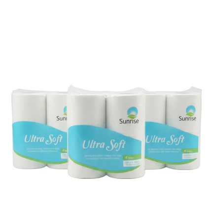 Papel higienico doble hoja metros 130g | Paquete 4 rollos, Manga 18 paquetes | Suave, resistente e ideal para emprendedores y negocios (Copia)