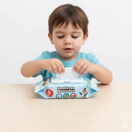 Toallitas Húmedas 80 Hojas 12x16 cm | Pack Ahorro para Hogar y Negocio