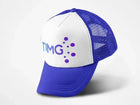 Jockey sublimable de malla azul royal con frente blanco