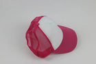 Jockey de malla fucsia y blanco, vista superior