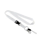 Lanyard blanco sublimable con broche plástico y cordón para credencial