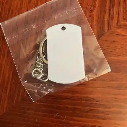 Llavero Lamina Metálica Sublimable Ambos Lados Preventa