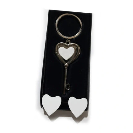 Llavero metálico sublimable forma llave antigua incluye caja