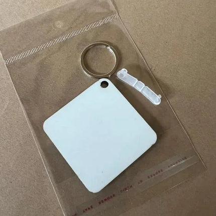 Llavero sublimable cuadrado de MDF 1 cara sublimable 4 x 4 cm