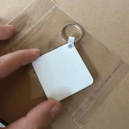 Llavero sublimable cuadrado de MDF 1 cara sublimable 4 x 4 cm