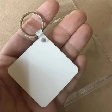 Llavero sublimable cuadrado de MDF 1 cara sublimable 4 x 4 cm