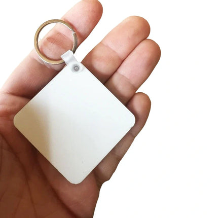 Llavero sublimable cuadrado de MDF 1 cara sublimable 4 x 4 cm