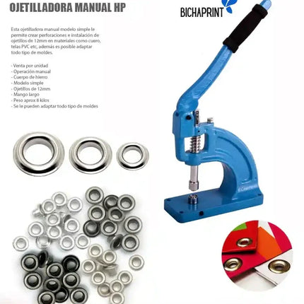 Máquina de ojales de prensa manual