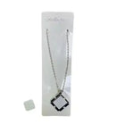 Medallón rectangular pequeño para sublimar con cadena y placa blanca