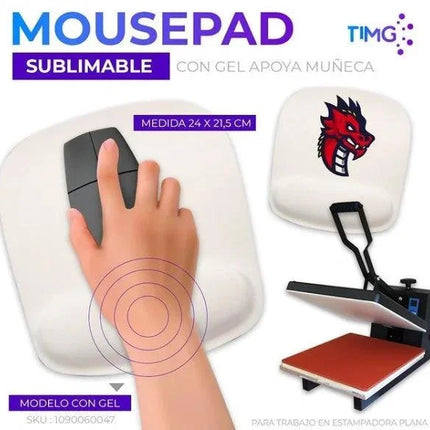 Mouse pad con apoyo de muñeca 24x21.5