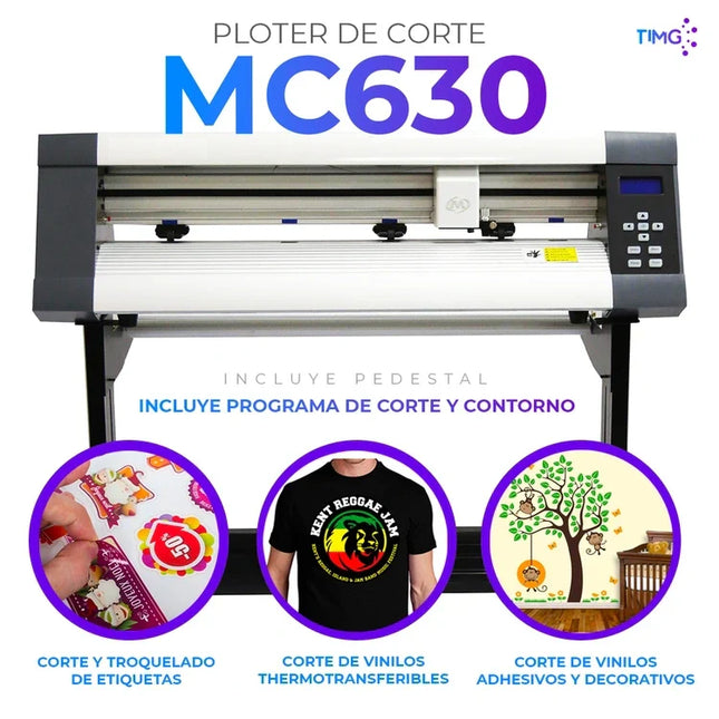 Ploter de corte MC630 incluye programa Signmaster - 60 cm de ancho - corte por contornos y pedestal