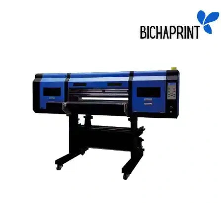 Plotter UV DTF Blue - 4 cabezales XP600 - Cama de arrastre para FILM AB - CYMKW