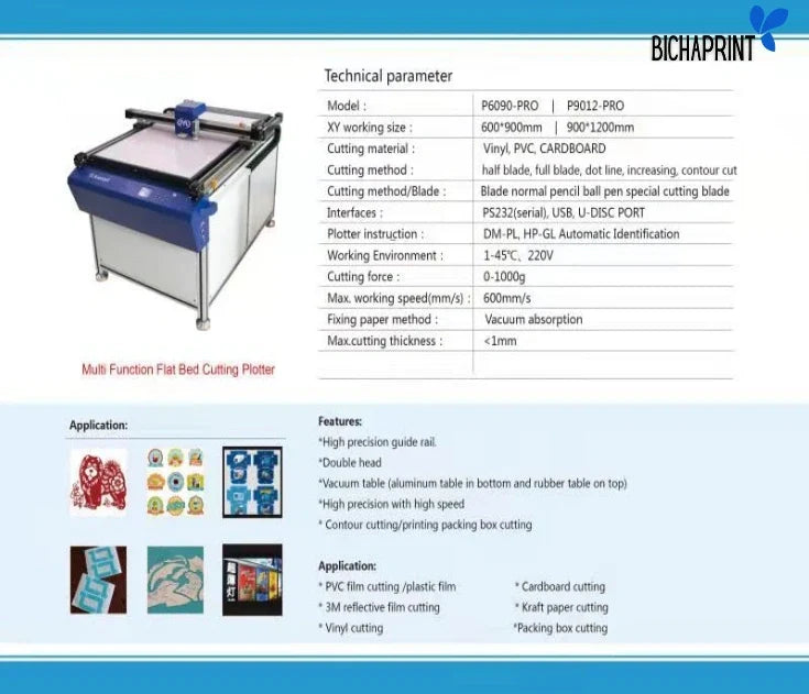 Plotter de corte de cama plana P9012-Pro