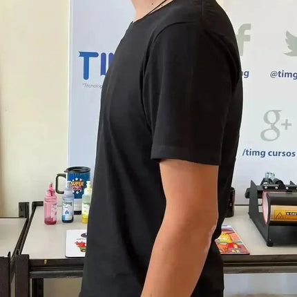 Poleras Negras Algodón L , Estampados, DTF, Transfer, Serigrafia