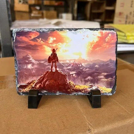 Roca sublimable rectangular 15 x 20cm incluye atriles y caja modelo SH03