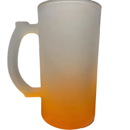 Vaso shopero para sublimar Vidrio 16oz Base de Color Cervecero sublimable