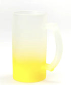 Shopero blanco sublimable con degradado amarillo en la base