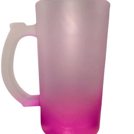 Vaso shopero para sublimar Vidrio 16oz Base de Color Cervecero sublimable