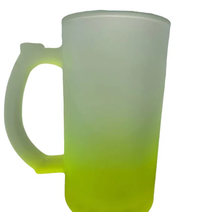 Vaso shopero para sublimar Vidrio 16oz Base de Color Cervecero sublimable