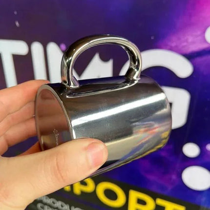 Tazón de cerámica efecto metalizado color plateado 11oz incluye caja