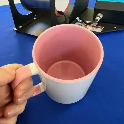 Tazones asa e interior de color 11oz - incluyen caja individual - diferentes colores