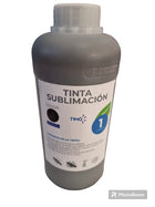 Botella de un litro de tinta negra para sublimación