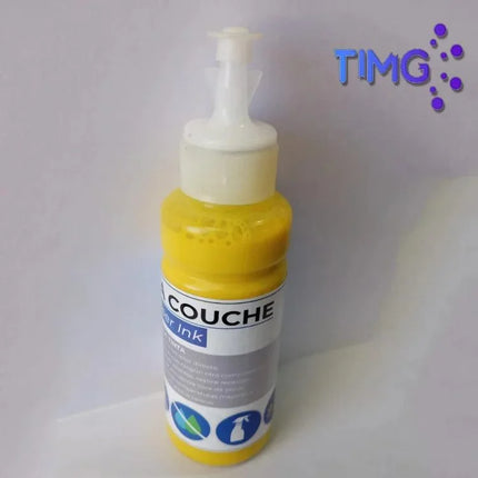 botella couche amarilla tinta
