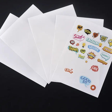 Vinilo Adhesivo Transparente No Cristalino Waterproof A4 20 Hojas. Ideal para Personalización Sublimación y Proyectos Creativos Resistente al Agua y Duradero