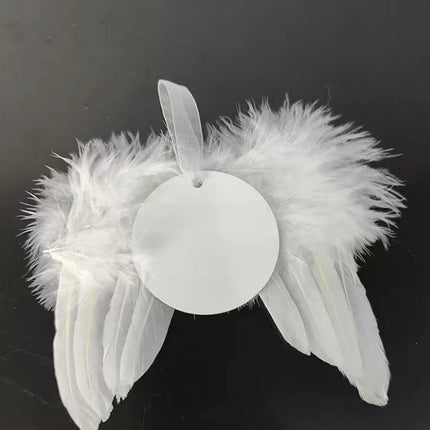 Colgante Sublimable MDF Navideño de Alas Blanco 10 unidades