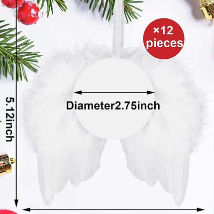 Colgante Sublimable MDF Navideño de Alas Blanco 10 unidades