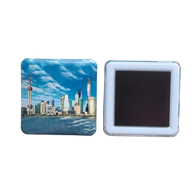 Chapa Chapita Cuadrada Magnética 50mm, 100 unidades ideal para promociones y regalos personalizados. Fácil de sublimar y perfecta para decorar