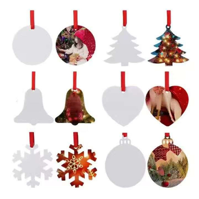 Adornos Navideños sublimables lamina de aluminio