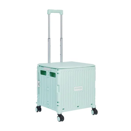 Carrito de Compras Plegable con Ruedas y Asa Telescópica | 38×32,5×39 cm (Altura 90 cm)