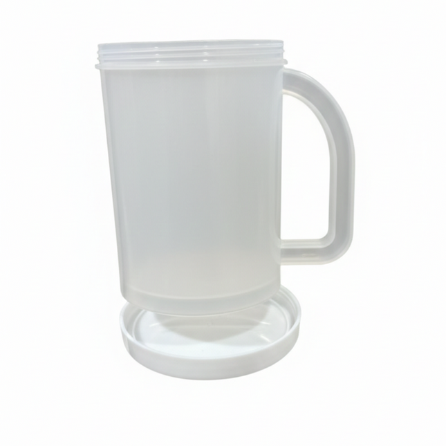 Vaso Cervecero Congelable 350 ml con Tapa | Mantiene tu Bebida Helada