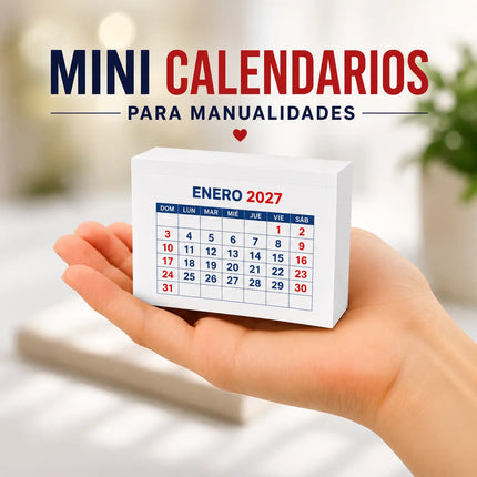 Mini calendario 2027 para crear trabajos personalizados