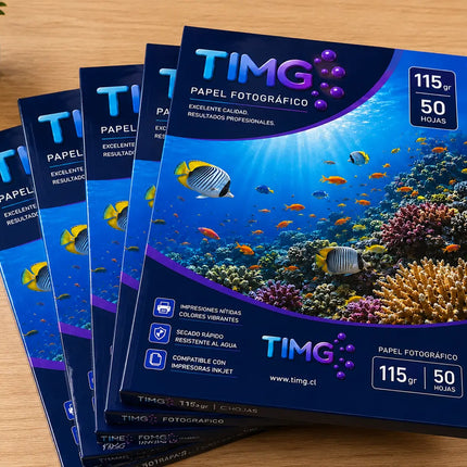 Varios paquetes de papel fotográfico TIMG A4 de 115 g