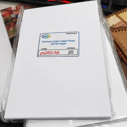Paquetes de papel fotográfico satinado A6 de 260 g